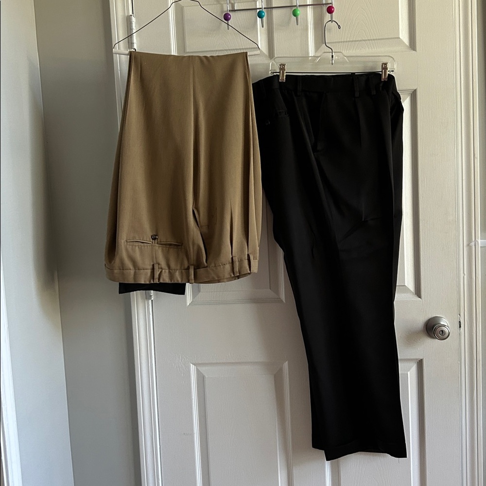 Izod Black Trousers with pleats